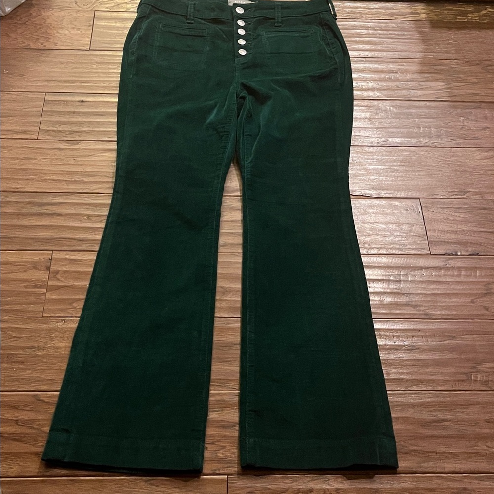 torrid Dark Green Boot High-Rise Corduroy Pants Size 10R